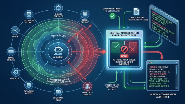 Preventing Permission Drift: Why Agent Evaluation Passing Does Not Equal Action Authorization